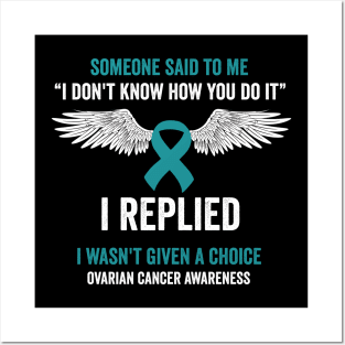 ovarian cancer survival - teal ribbon awareness month Posters and Art